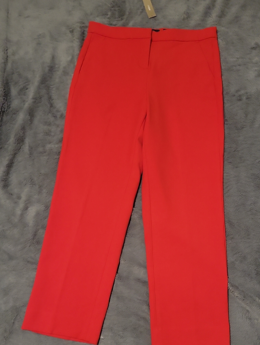 J. Crew Bright Red Straight-Leg Pants